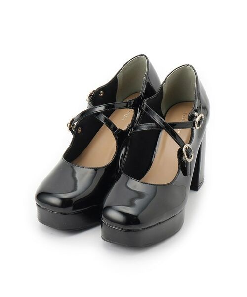 ESPERANZA / エスペランサ パンプス | クロスダブルバックル厚底パンプス 結婚式二次会 パーティー 25SS | 詳細1