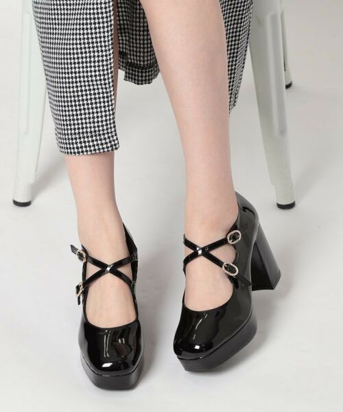 ESPERANZA / エスペランサ パンプス | クロスダブルバックル厚底パンプス 結婚式二次会 パーティー 25SS | 詳細14