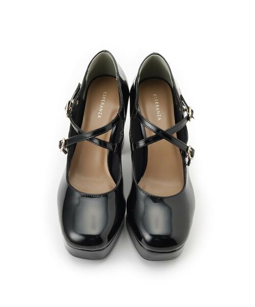 ESPERANZA / エスペランサ パンプス | クロスダブルバックル厚底パンプス 結婚式二次会 パーティー 25SS | 詳細4