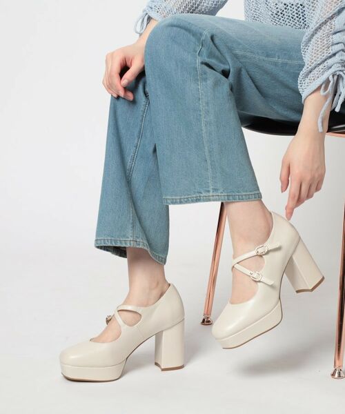 ESPERANZA / エスペランサ パンプス | クロスダブルバックル厚底パンプス 結婚式二次会 パーティー 25SS | 詳細9