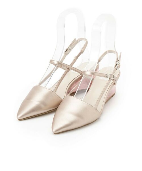 ESPERANZA/エスペランサ ウェッジソールバックストラップパンプス ブロンズ(008) LL(24.5cm-25.0cm) ESPERANZA/エスペランサ ウェッジソールバックストラップパンプス ブロンズ(008) LL(24.5cm-25.0cm)