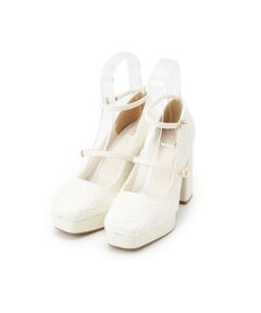 ESPERANZA / エスペランサ パンプス | スクエアトゥダブルストラップ厚底パンプス 結婚式二次会 パーティー 25SS