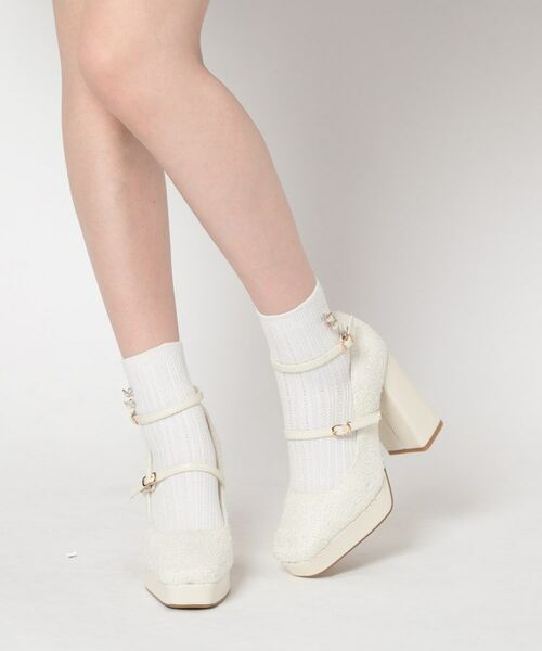 ESPERANZA / エスペランサ パンプス | スクエアトゥダブルストラップ厚底パンプス 結婚式二次会 パーティー 25SS | 詳細13