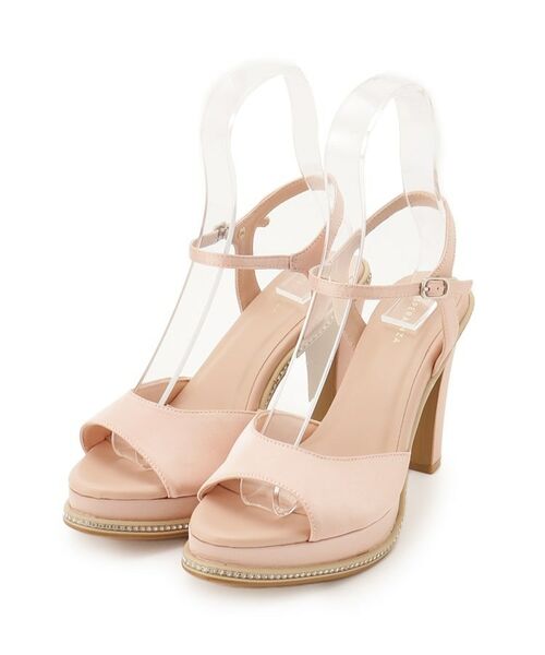 ESPERANZA/エスペランサ ラインストーンコバサンダル ピンク(372) M(23.0cm-23.5cm) ESPERANZA/エスペランサ ラインストーンコバサンダル ピンク(372) M(23.0cm-23.5cm)