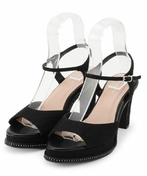 ESPERANZA/エスペランサ ラインストーンコバサンダル ブラック(919) M(23.0cm-23.5cm) ESPERANZA/エスペランサ ラインストーンコバサンダル ブラック(919) M(23.0cm-23.5cm)