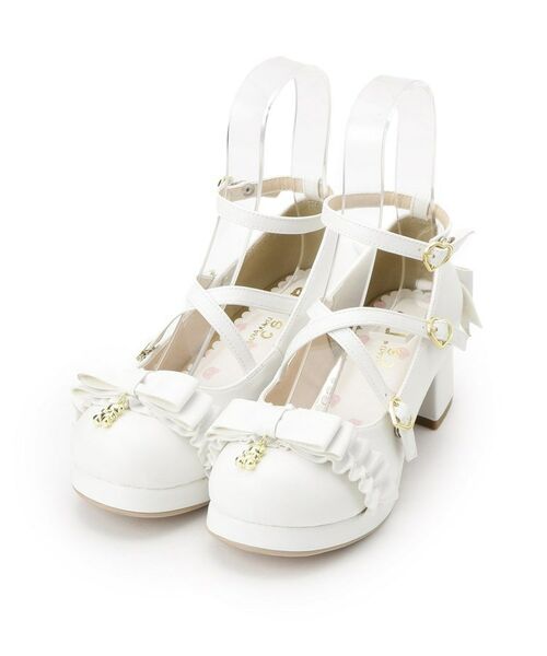 ESPERANZA/エスペランサ インフルエンサーコラボロリータクマさんパンプス ホワイト(001) M(23.0cm-23.5cm) ESPERANZA/エスペランサ インフルエンサーコラボロリータクマさんパンプス ホワイト(001) M(23.0cm-23.5cm)