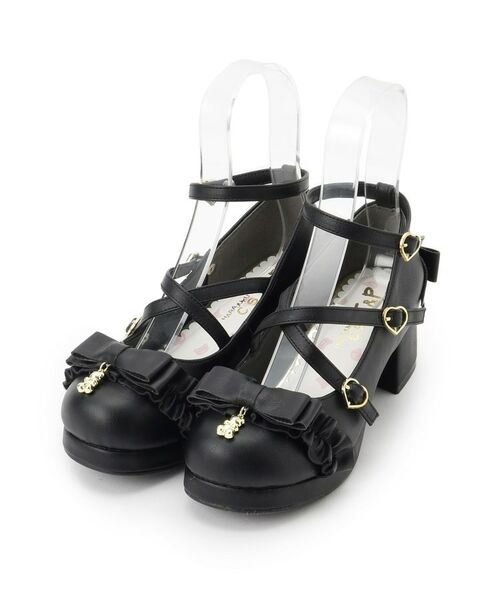 ESPERANZA/エスペランサ インフルエンサーコラボロリータクマさんパンプス ブラック(019) M(23.0cm-23.5cm) ESPERANZA/エスペランサ インフルエンサーコラボロリータクマさんパンプス ブラック(019) M(23.0cm-23.5cm)