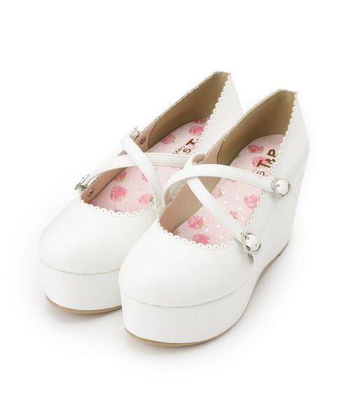 ESPERANZA/エスペランサ 厚底ロリータパンプス ホワイト(001) LL(24.5cm-25.0cm) ESPERANZA/エスペランサ 厚底ロリータパンプス ホワイト(001) LL(24.5cm-25.0cm)