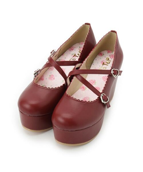 ESPERANZA/エスペランサ 厚底ロリータパンプス レッド(062) M(23.0cm-23.5cm) ESPERANZA/エスペランサ 厚底ロリータパンプス レッド(062) M(23.0cm-23.5cm)
