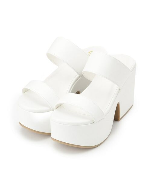 ESPERANZA/エスペランサ 厚底ダブルベルトサンダル ホワイト(001) M(23.0cm-23.5cm) ESPERANZA/エスペランサ 厚底ダブルベルトサンダル ホワイト(001) M(23.0cm-23.5cm)