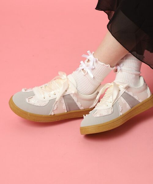 ESPERANZA / エスペランサ スニーカー | サテンリボンレース柄ガーリースニーカー | 詳細13