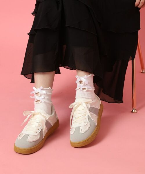 ESPERANZA / エスペランサ スニーカー | サテンリボンレース柄ガーリースニーカー | 詳細14