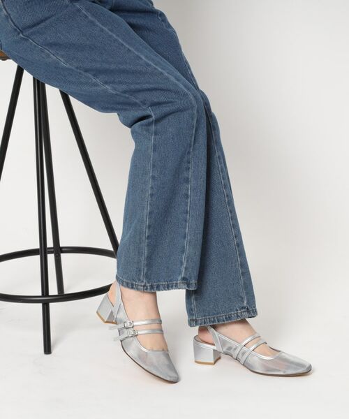 セール】 ダブルベルトメッシュパンプス （パンプス