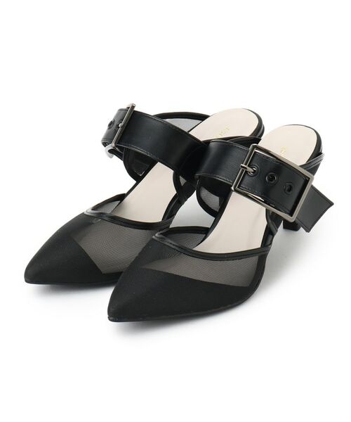 ESPERANZA/エスペランサ バックルベルトメッシュミュール ブラック(919) M(23.0cm-23.5cm) ESPERANZA/エスペランサ バックルベルトメッシュミュール ブラック(919) M(23.0cm-23.5cm)