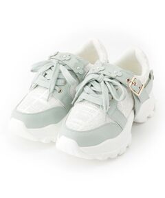 ESPERANZA / エスペランサ スニーカー | ツイード風フラワーベルト厚底スニーカー