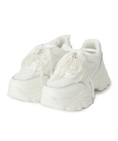 ESPERANZA / エスペランサ スニーカー | 厚底パール調付きレーススニーカー