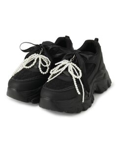 ESPERANZA / エスペランサ スニーカー | 厚底パール調付きレーススニーカー