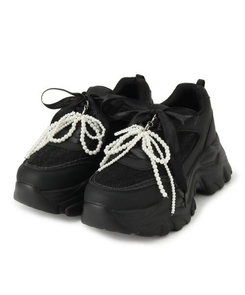 ESPERANZA / エスペランサ スニーカー | 厚底パール調付きレーススニーカー | 詳細1