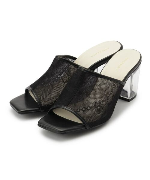 ESPERANZA / エスペランサ サンダル | チュールメッシュクリアヒールミュール | 詳細1