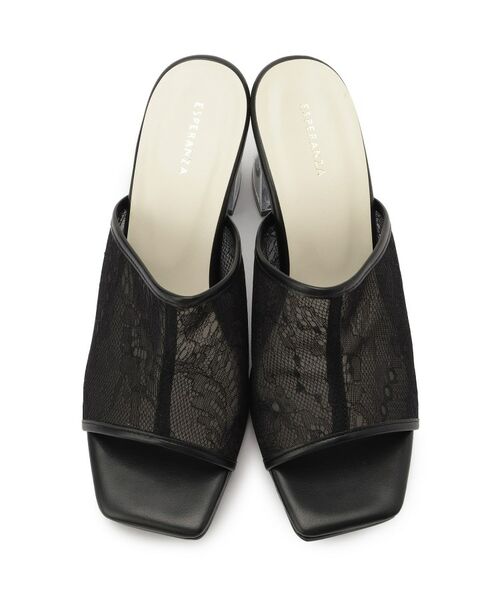 ESPERANZA / エスペランサ サンダル | チュールメッシュクリアヒールミュール | 詳細6