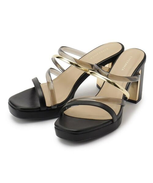 ESPERANZA / エスペランサ サンダル | クリア×メタリックラインコンビヒールサンダル | 詳細1