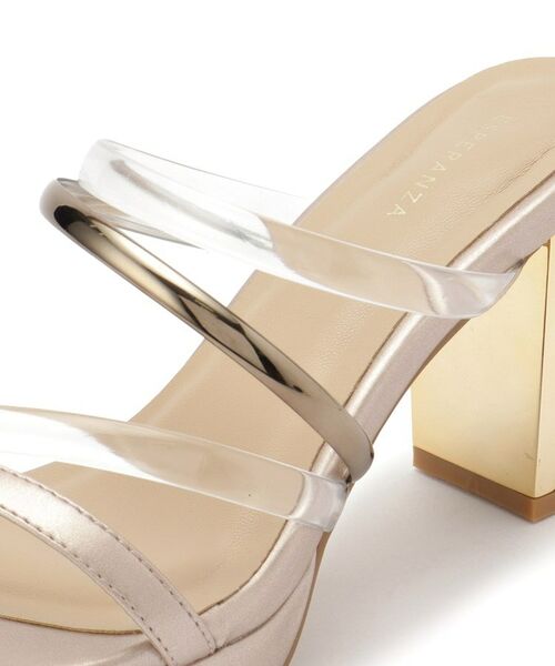 ESPERANZA / エスペランサ サンダル | クリア×メタリックラインコンビヒールサンダル | 詳細11