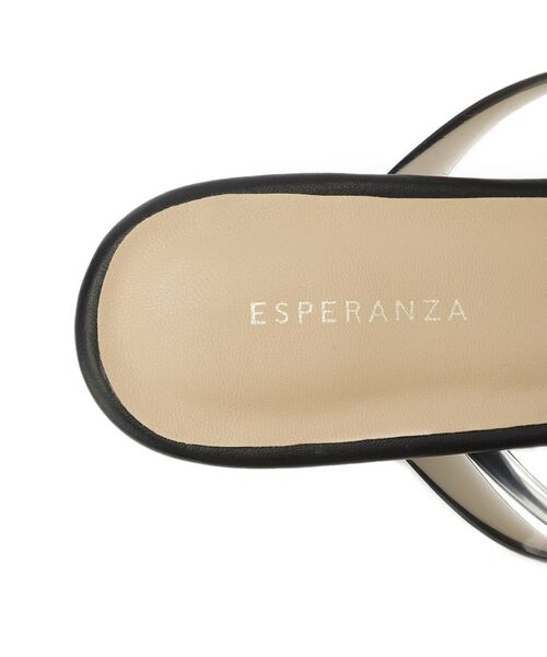 ESPERANZA / エスペランサ サンダル | クリア×メタリックラインコンビヒールサンダル | 詳細12