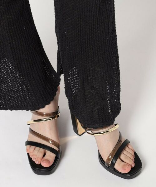 ESPERANZA / エスペランサ サンダル | クリア×メタリックラインコンビヒールサンダル | 詳細18