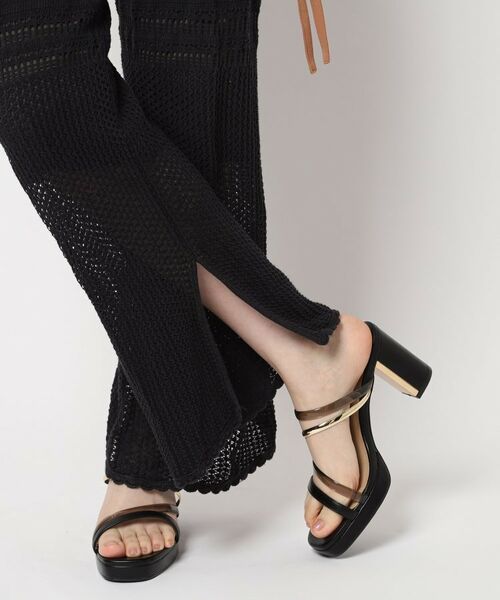 ESPERANZA / エスペランサ サンダル | クリア×メタリックラインコンビヒールサンダル | 詳細19