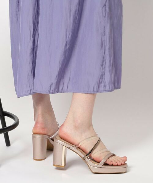 ESPERANZA / エスペランサ サンダル | クリア×メタリックラインコンビヒールサンダル | 詳細22