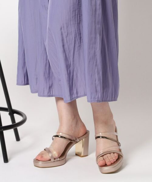 ESPERANZA / エスペランサ サンダル | クリア×メタリックラインコンビヒールサンダル | 詳細23