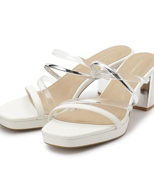 ESPERANZA / エスペランサ サンダル | クリア×メタリックラインコンビヒールサンダル | 詳細26