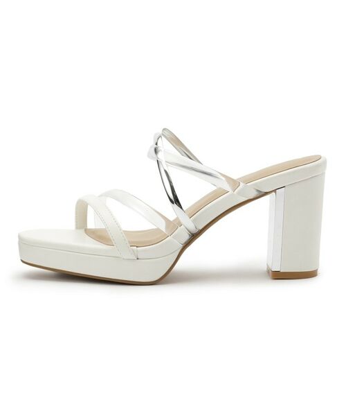 ESPERANZA / エスペランサ サンダル | クリア×メタリックラインコンビヒールサンダル | 詳細3