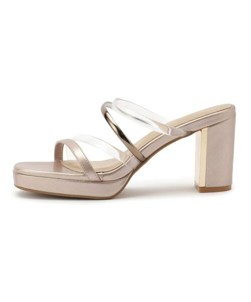 ESPERANZA / エスペランサ サンダル | クリア×メタリックラインコンビヒールサンダル | 詳細4