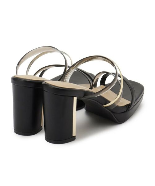 ESPERANZA / エスペランサ サンダル | クリア×メタリックラインコンビヒールサンダル | 詳細5