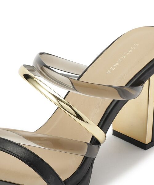ESPERANZA / エスペランサ サンダル | クリア×メタリックラインコンビヒールサンダル | 詳細9