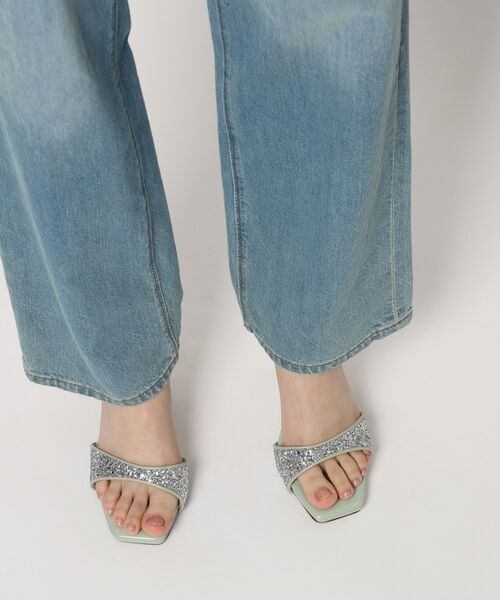 ESPERANZA / エスペランサ サンダル | スクエアトゥグリッターミュール | 詳細17