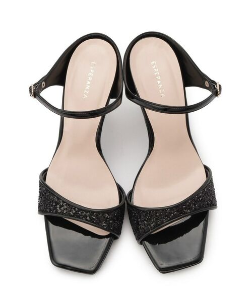 ESPERANZA / エスペランサ サンダル | スクエアトゥグリッターミュール | 詳細6