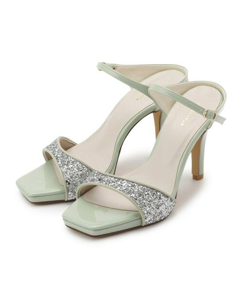 ESPERANZA/エスペランサ スクエアトゥグリッターミュール グリーン(022) S(22.0cm-22.5cm) ESPERANZA/エスペランサ スクエアトゥグリッターミュール グリーン(022) S(22.0cm-22.5cm)