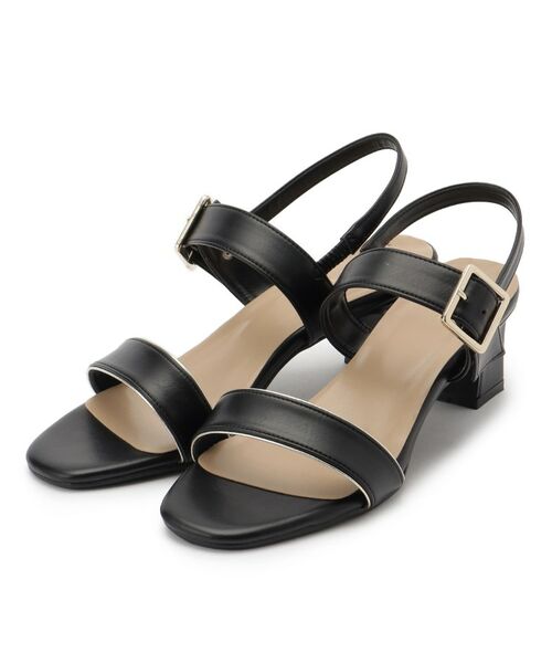 ESPERANZA/エスペランサ 配色バックルベルトサンダル ブラック(019) L(24.0cm-24.5cm) ESPERANZA/エスペランサ 配色バックルベルトサンダル ブラック(019) L(24.0cm-24.5cm)