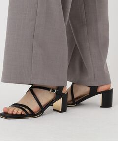 ESPERANZA / エスペランサ サンダル | プレートヒールクロスベルトサンダル
