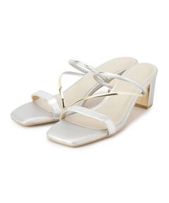 ESPERANZA / エスペランサ サンダル | ゴールドラインプレートヒールミュール