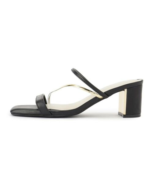 ESPERANZA / エスペランサ サンダル | ゴールドラインプレートヒールミュール | 詳細10