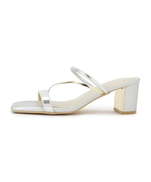ESPERANZA / エスペランサ サンダル | ゴールドラインプレートヒールミュール | 詳細13