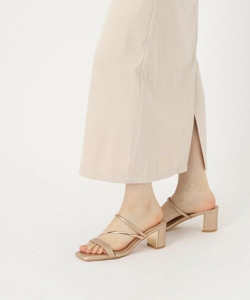 ESPERANZA / エスペランサ サンダル | ゴールドラインプレートヒールミュール | 詳細21
