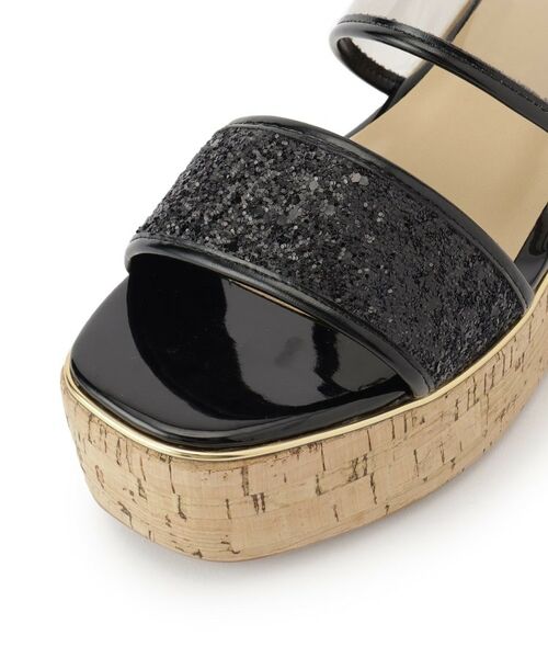 ESPERANZA / エスペランサ サンダル | グリッター×クリアベルト 厚底コルクサンダル | 詳細5