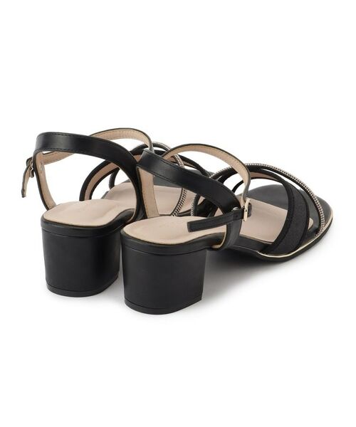 ESPERANZA / エスペランサ サンダル | ラメ×ラインストーンスクエアトゥサンダル | 詳細11