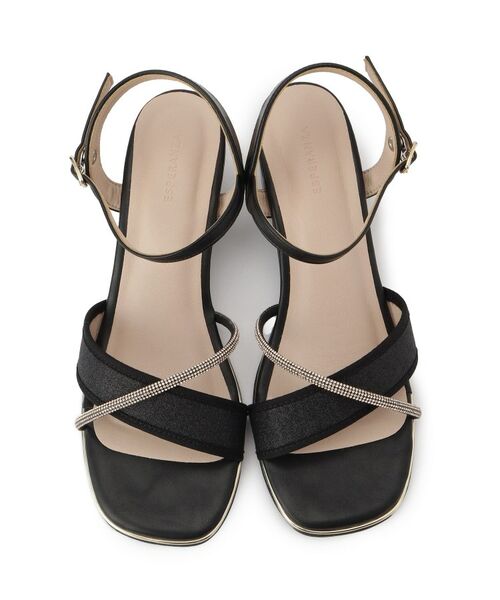 ESPERANZA / エスペランサ サンダル | ラメ×ラインストーンスクエアトゥサンダル | 詳細12