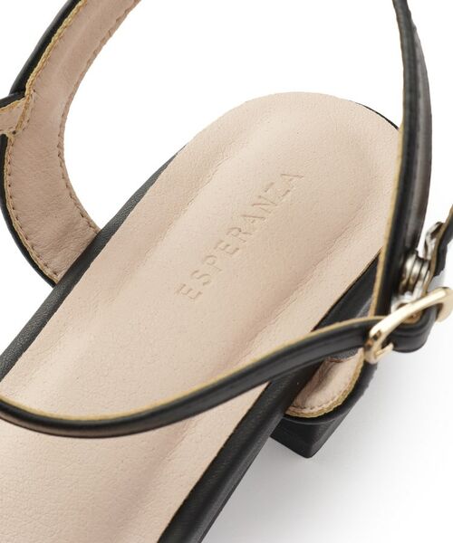 ESPERANZA / エスペランサ サンダル | ラメ×ラインストーンスクエアトゥサンダル | 詳細14