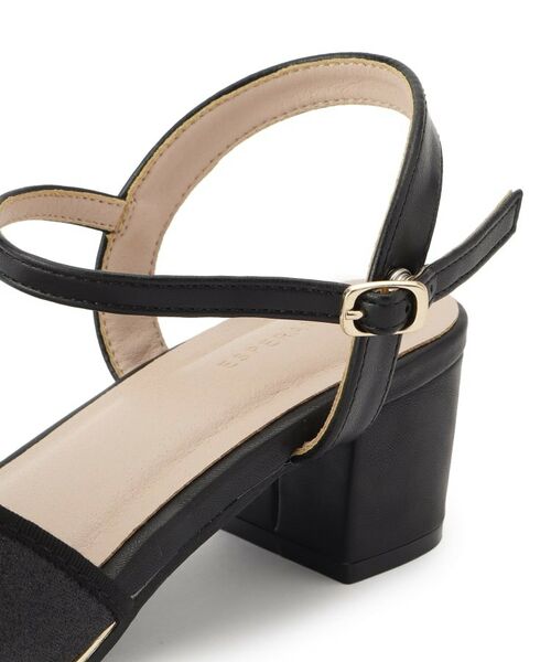 ESPERANZA / エスペランサ サンダル | ラメ×ラインストーンスクエアトゥサンダル | 詳細15